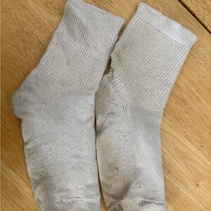 Well worn women’s gym socks